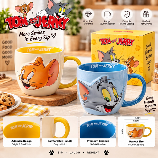 Tom & Jerry 550ml Premium Ceramic Mug