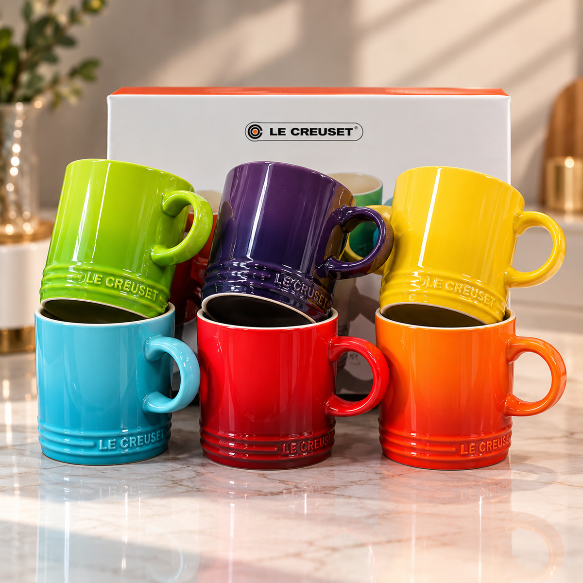 The Ultimate Coffee Upgrade | Authentic Le Creuset 6pc Porcelain Set