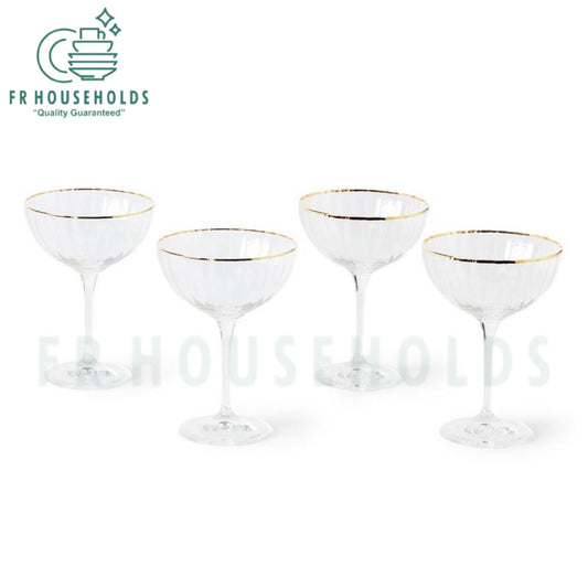Deco Crystal Cocktail Stem Glass Set of 6 - 250ml