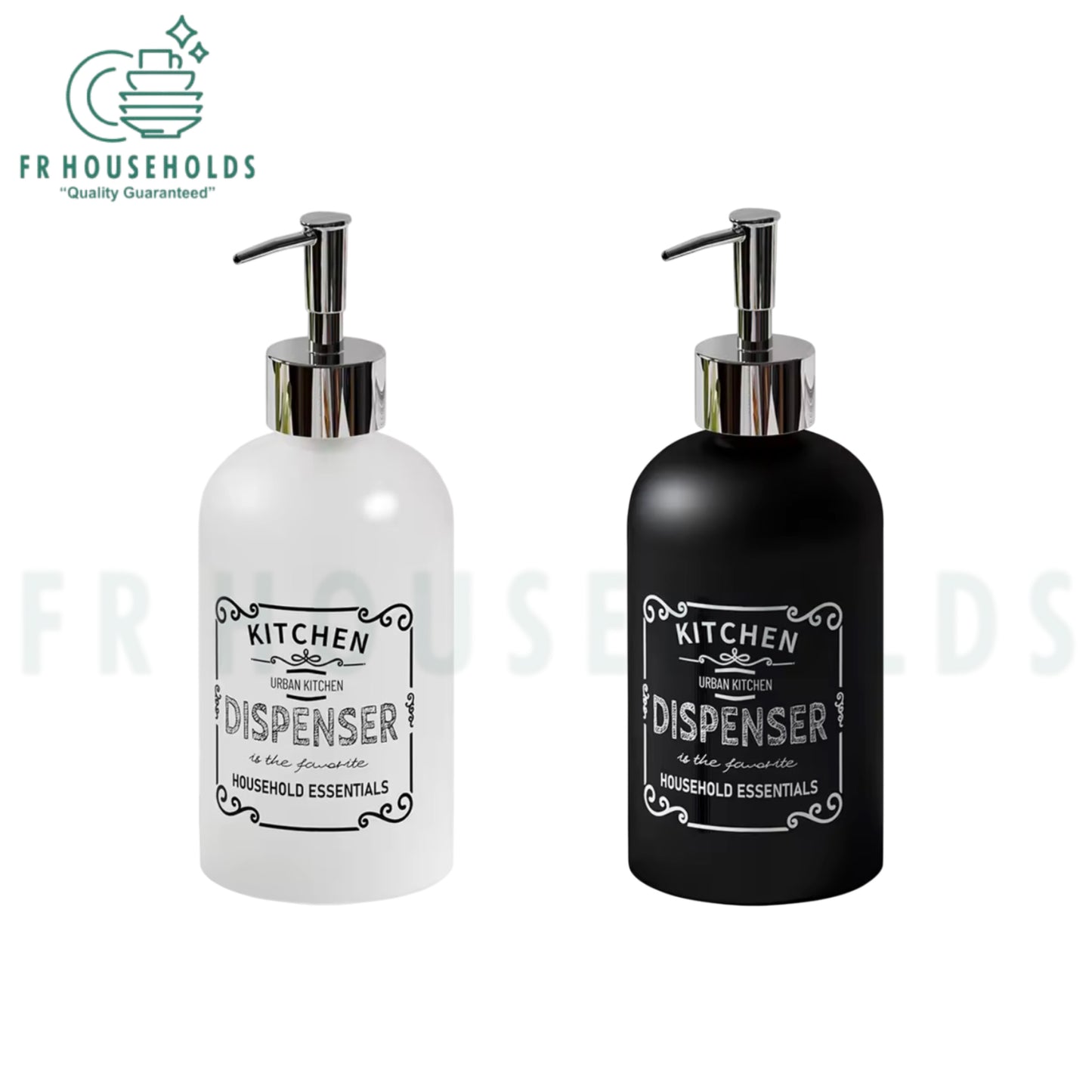 Elegant Frost Glass Soap & Lotion Dispenser – Modern Stylish Design