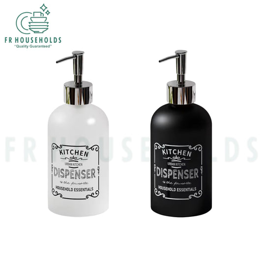 Elegant Frost Glass Soap & Lotion Dispenser – Modern Stylish Design