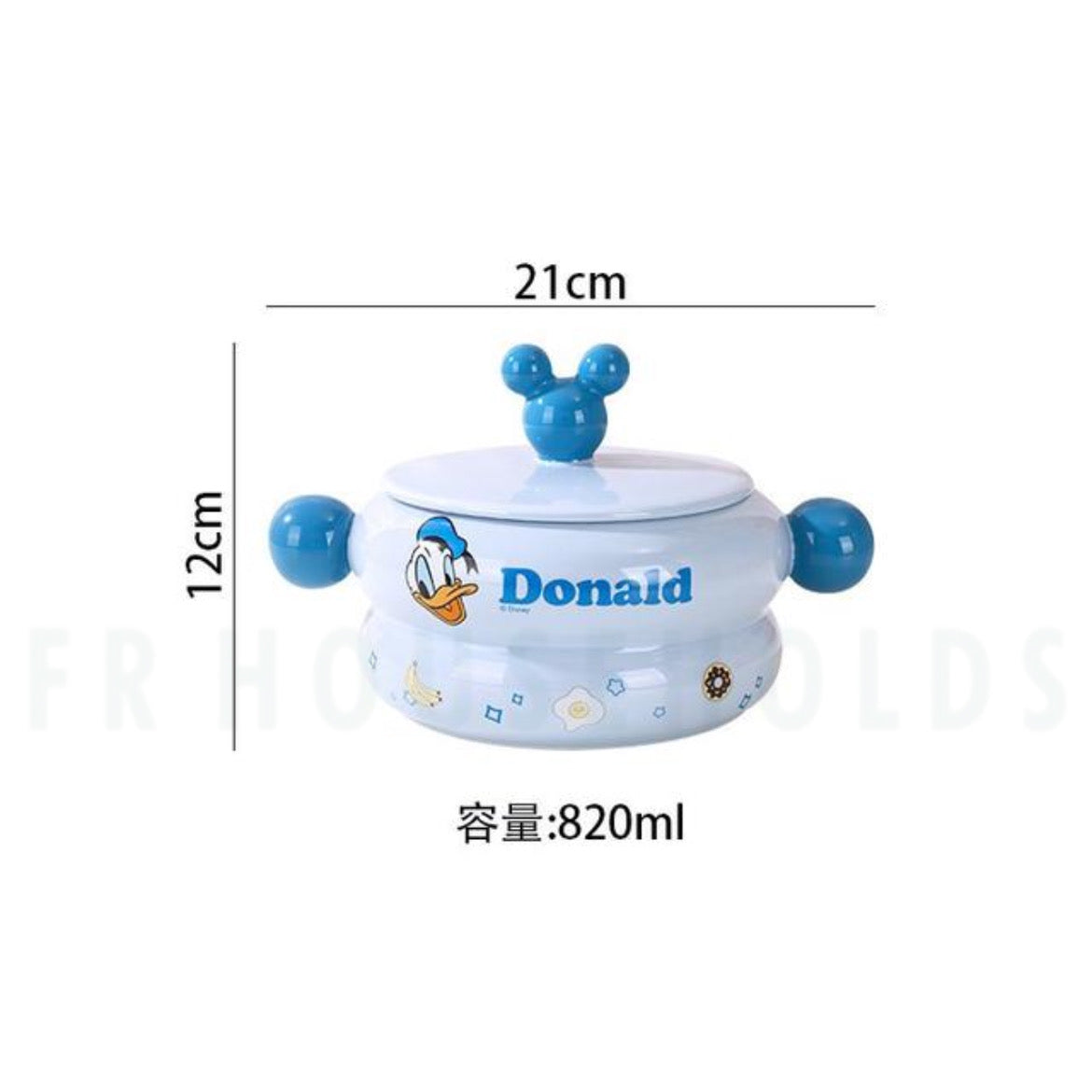 Walt Disney Porcelain Soup Pot - 820ml - Donald