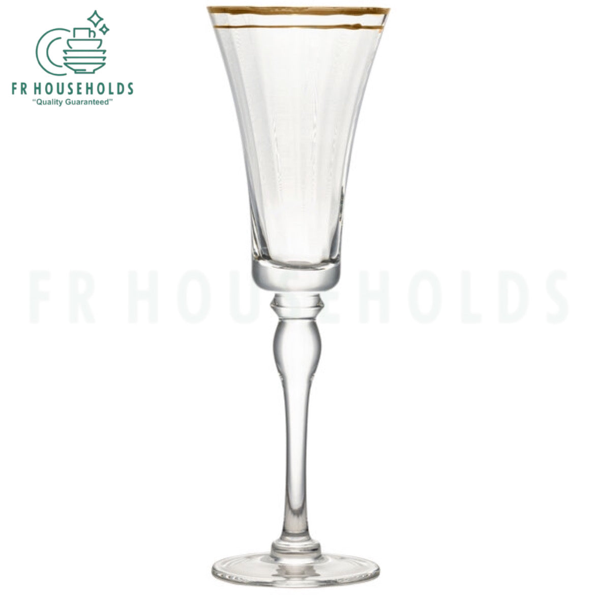 Mikasa Crystal Wine Glass With Gold Rim | 230ml/9OZ