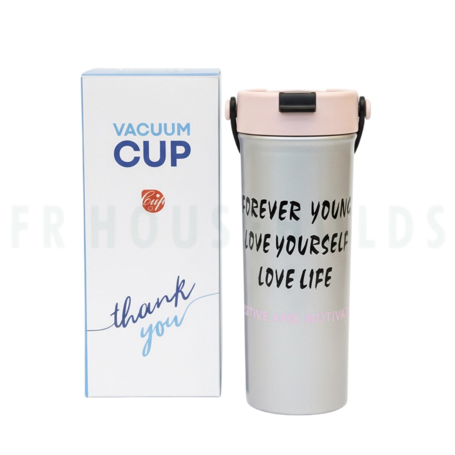 Hot & Cold Stainless Steel Coffee Mug Love Writing | 620ml