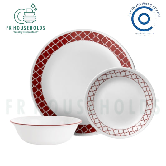 Corelle® Crimson Trellis 18pc Dinner Set