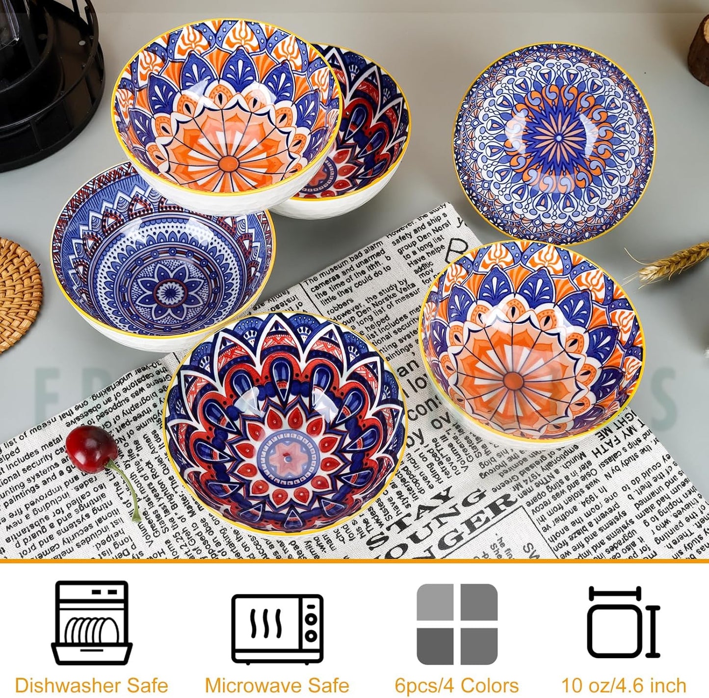Professional 6-Piece Bowl Set – Excellent Quality With Chopsticks