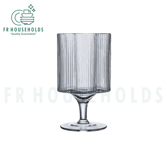 Ribbed Flower Shape Series Stem Glass Set Of 6 – 220ml | 125g - 6PC