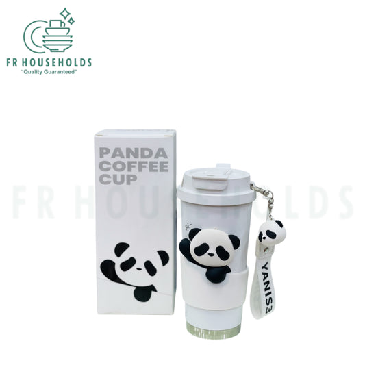 Yani’s Japan Insulated Coffee Tumbler with Infuser Tube & Inner Ceramic Liner - 520ml (White Panda)