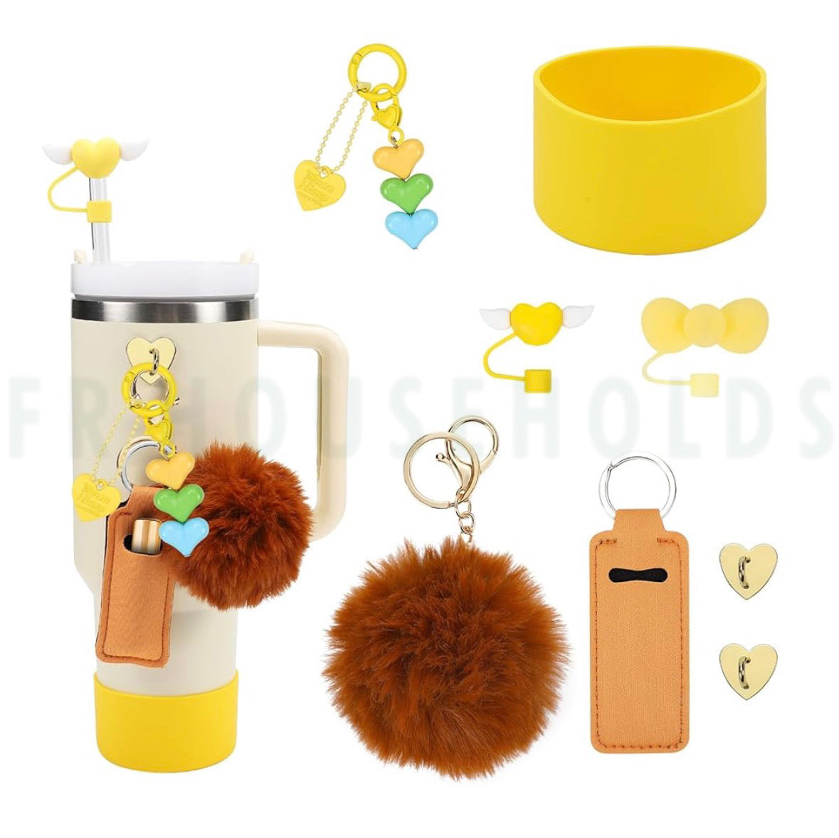 7PCS Stanley Tumbler Decoration Accessories Set – Cute & Aesthetic Drinkware Charms