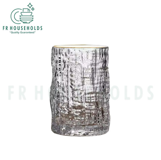 Ice Texture Crystal Drink Glass - 300ml - 6PC
