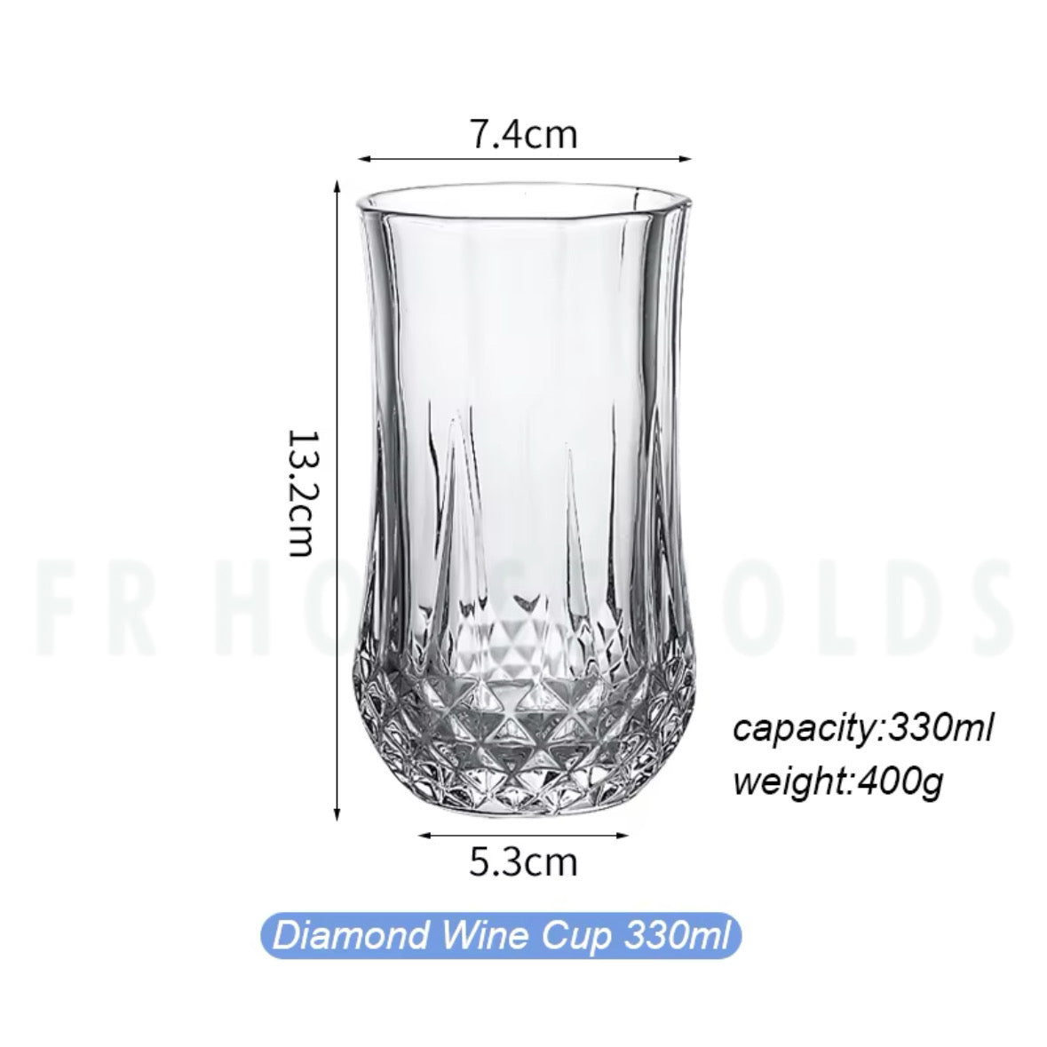 300ml Crystal Base Routine Use Drink Glasses – Everyday Elegance, Redefined