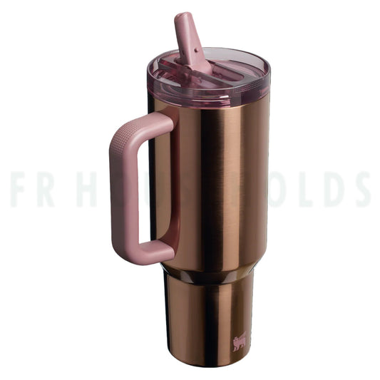 THE QUENCHER PROTOUR FLIP STRAW TUMBLER | 40 OZ | 1.18 L | Polish Rose Gold