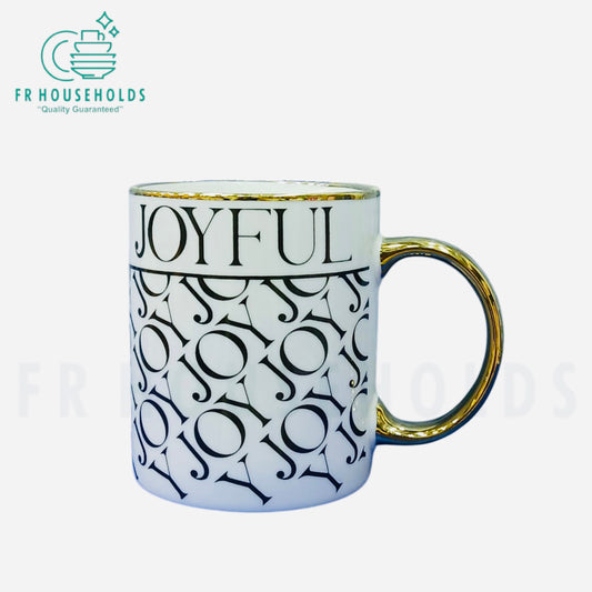Premium Quality Writing Mug with Elegant Gold Touch | 350ml