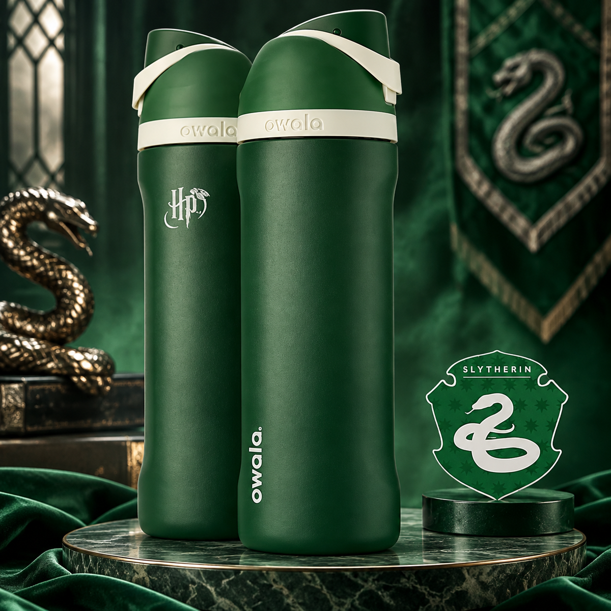 Owala FreeSip® Water Bottle - 32oz | Harry Potter Slytherin