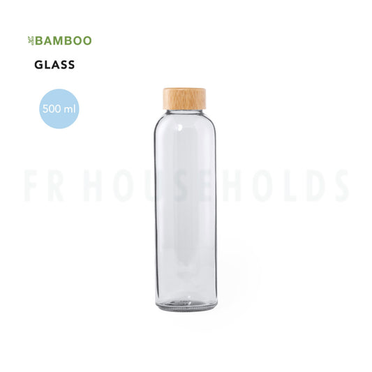 Glass Water Bottle with Bamboo Lid | 700ml - 1000ml