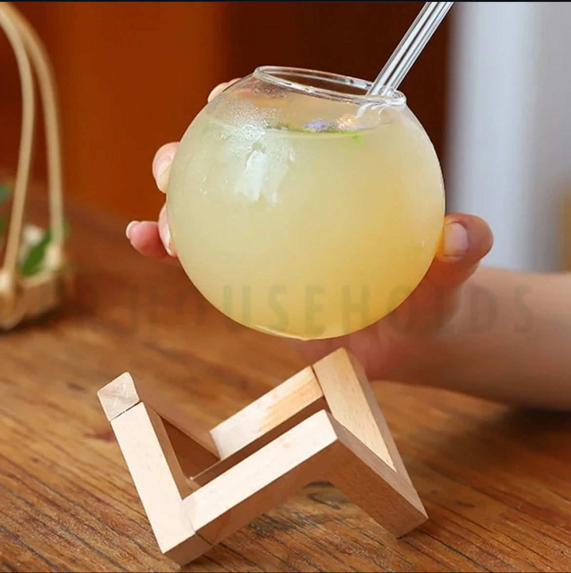 Lunar Glass with Wooden Stand | 200ml and 350ml
