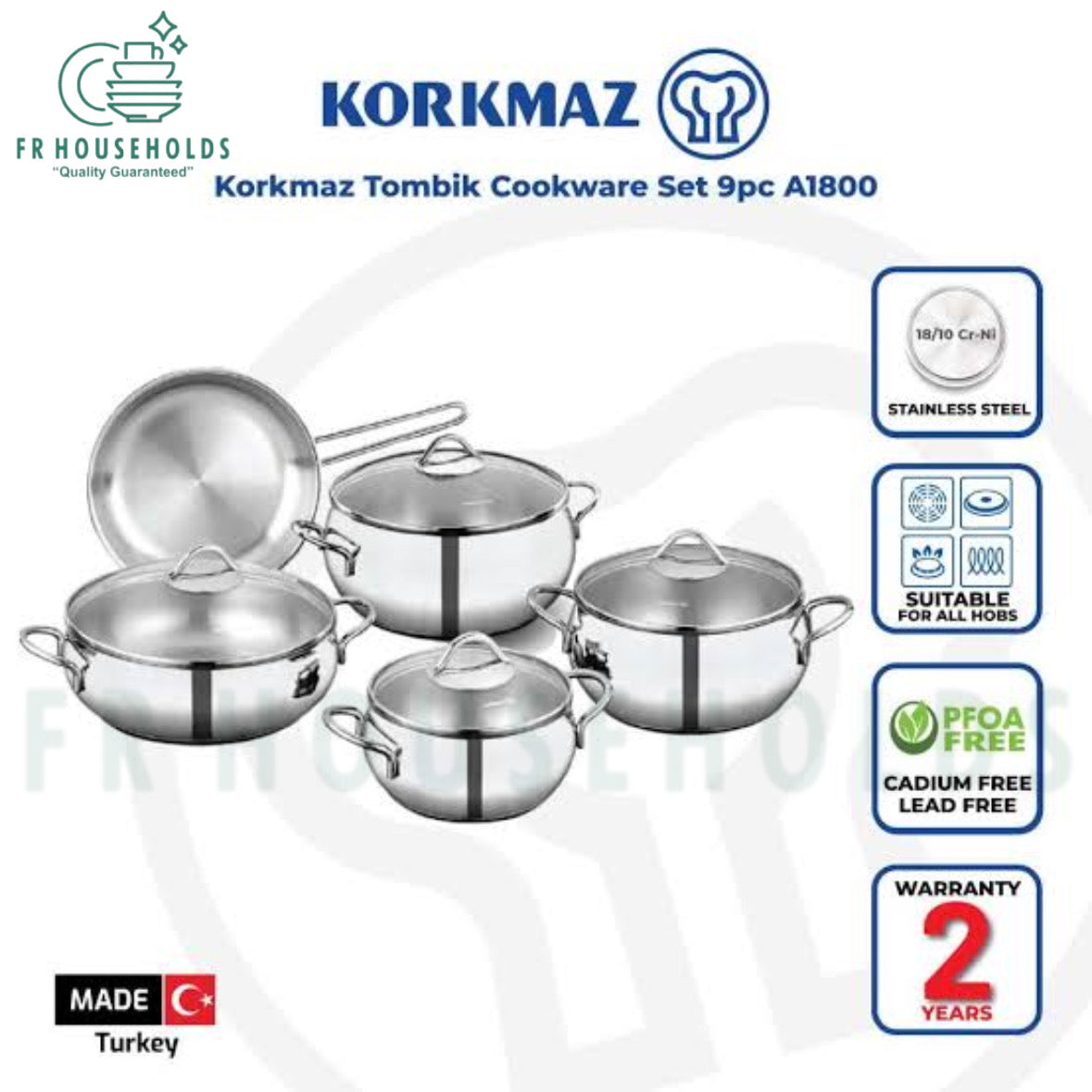 Korkmaz Tombik 9 Piece Cookware Set – Türkiye