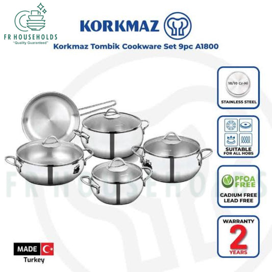 Korkmaz Tombik 9 Piece Cookware Set – Türkiye