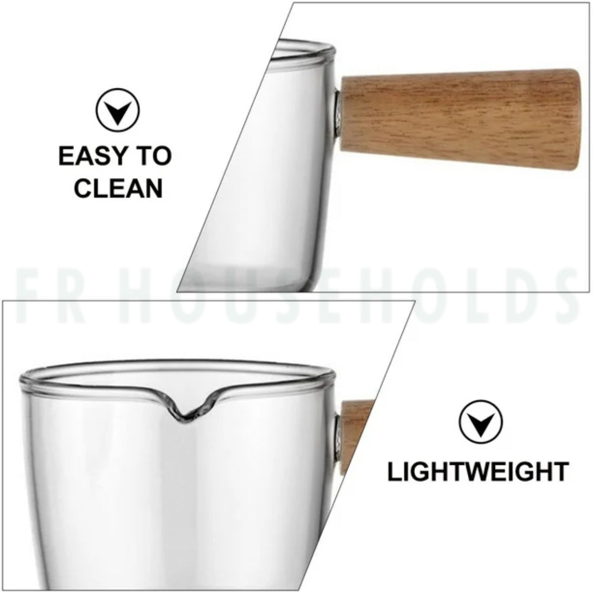 75ml Coffee Measuring Tool – Real Borosilicate Glass with Wooden Handle | Precision Coffee Tool