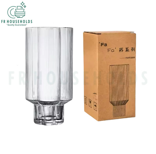 Ribbed Flower Shape Series Stemless Glass Set Of 6 – 360ml | 125g - 6PC