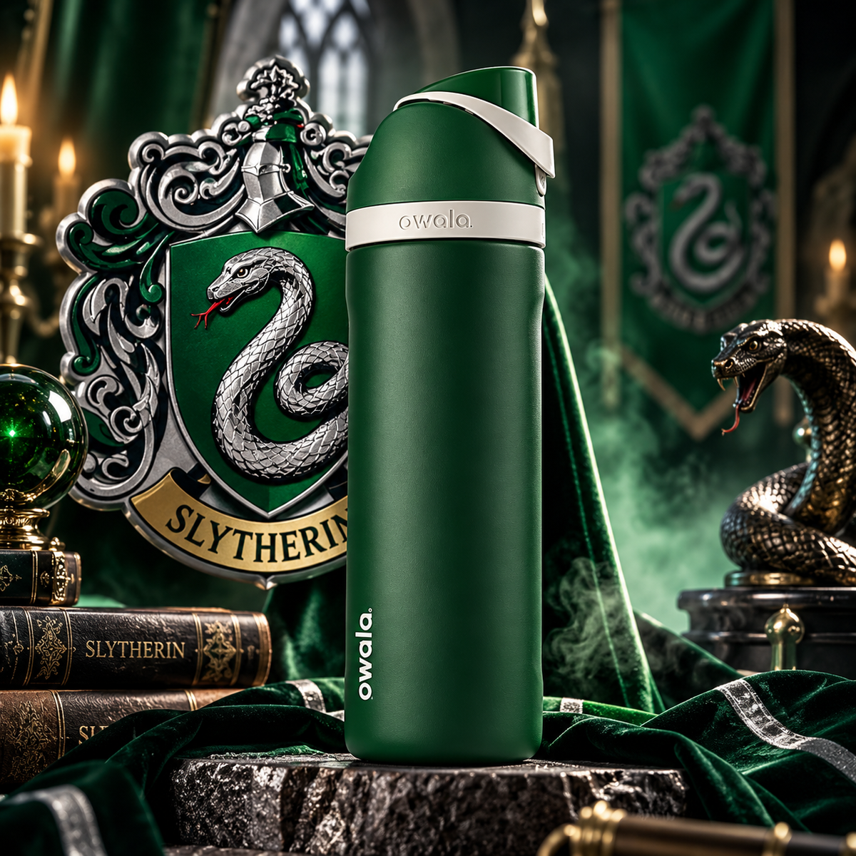 Owala FreeSip® Water Bottle - 32oz | Harry Potter Slytherin