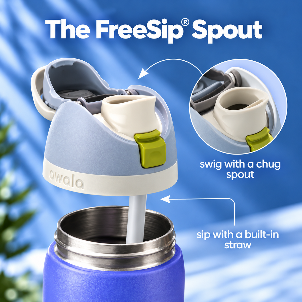 Owala FreeSip® Water Bottle - 32oz | Cobalt Crush