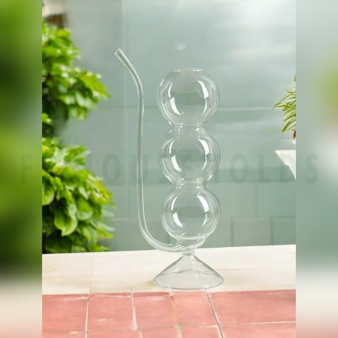 Bubble Blast Low Stem Sipper Glass - 380ml