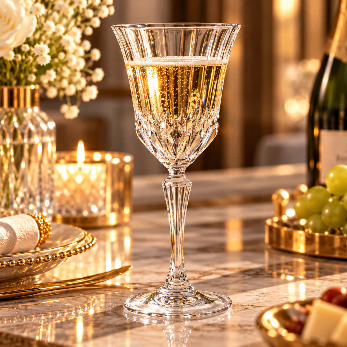 RCR Adagio Crystal Wine Glasses Set of 6 | Italian Glassware