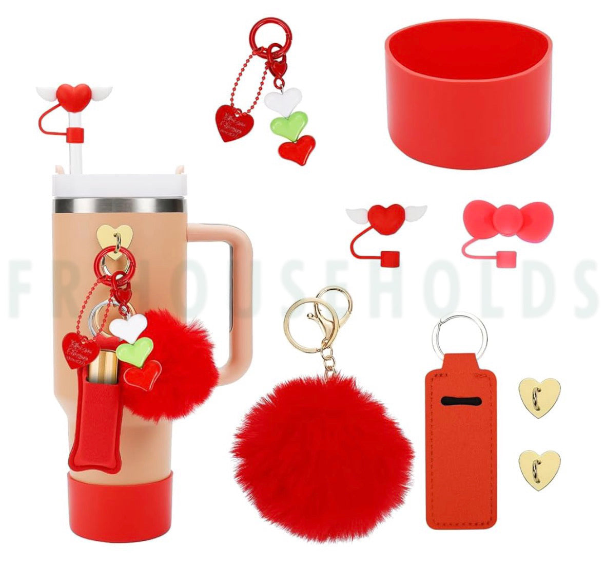 7PCS Stanley Tumbler Decoration Accessories Set – Cute & Aesthetic Drinkware Charms