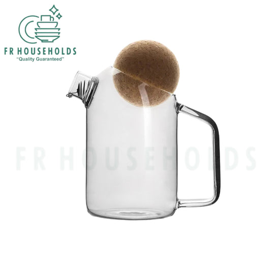 Nordic Borosilicate Glass Teapot with Cork Lid | 450ml - 750ml - 1300ml