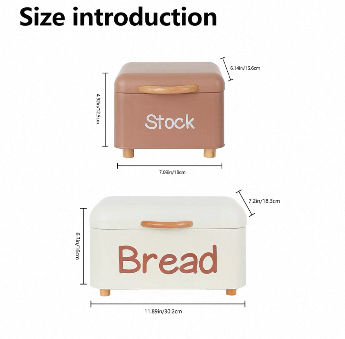 2PCS Bread Bin Set – Premium Tin Storage Containers