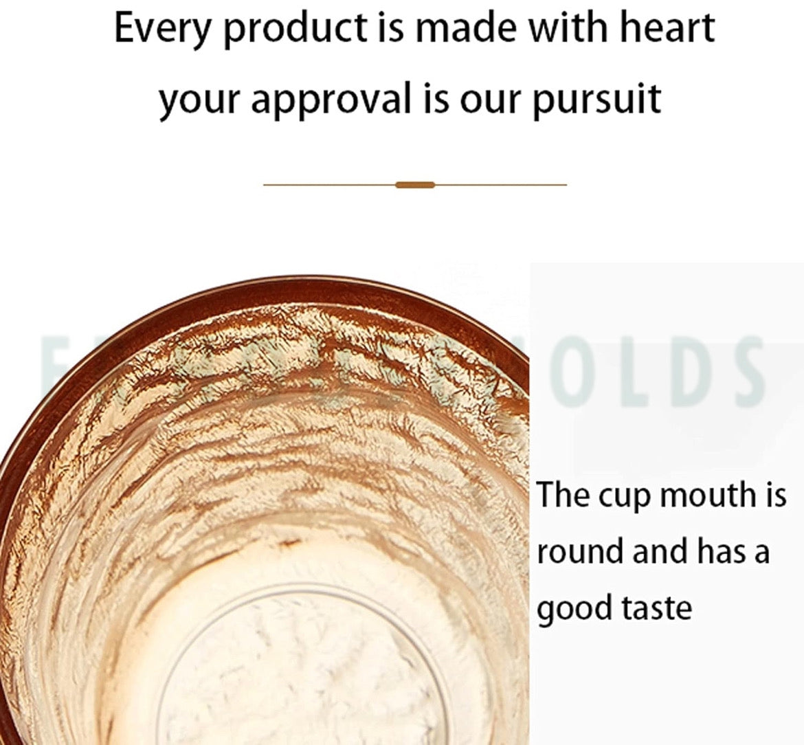 Frozen Ice Drink Glass | 280ml - Gold - 6PC
