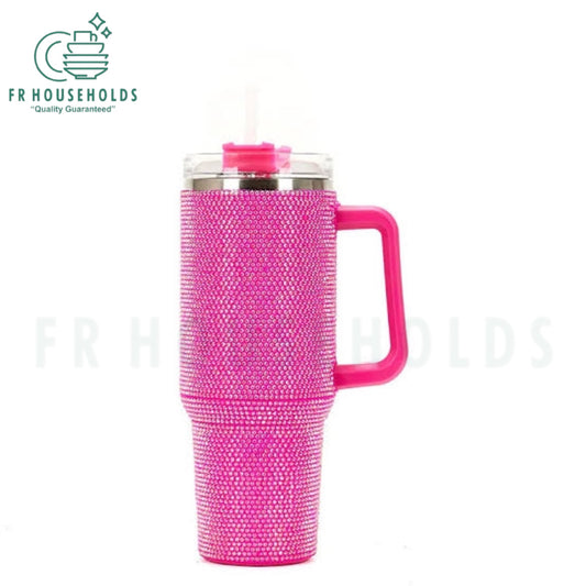 Rhinestone Pink Steel Tumbler | 40oz
