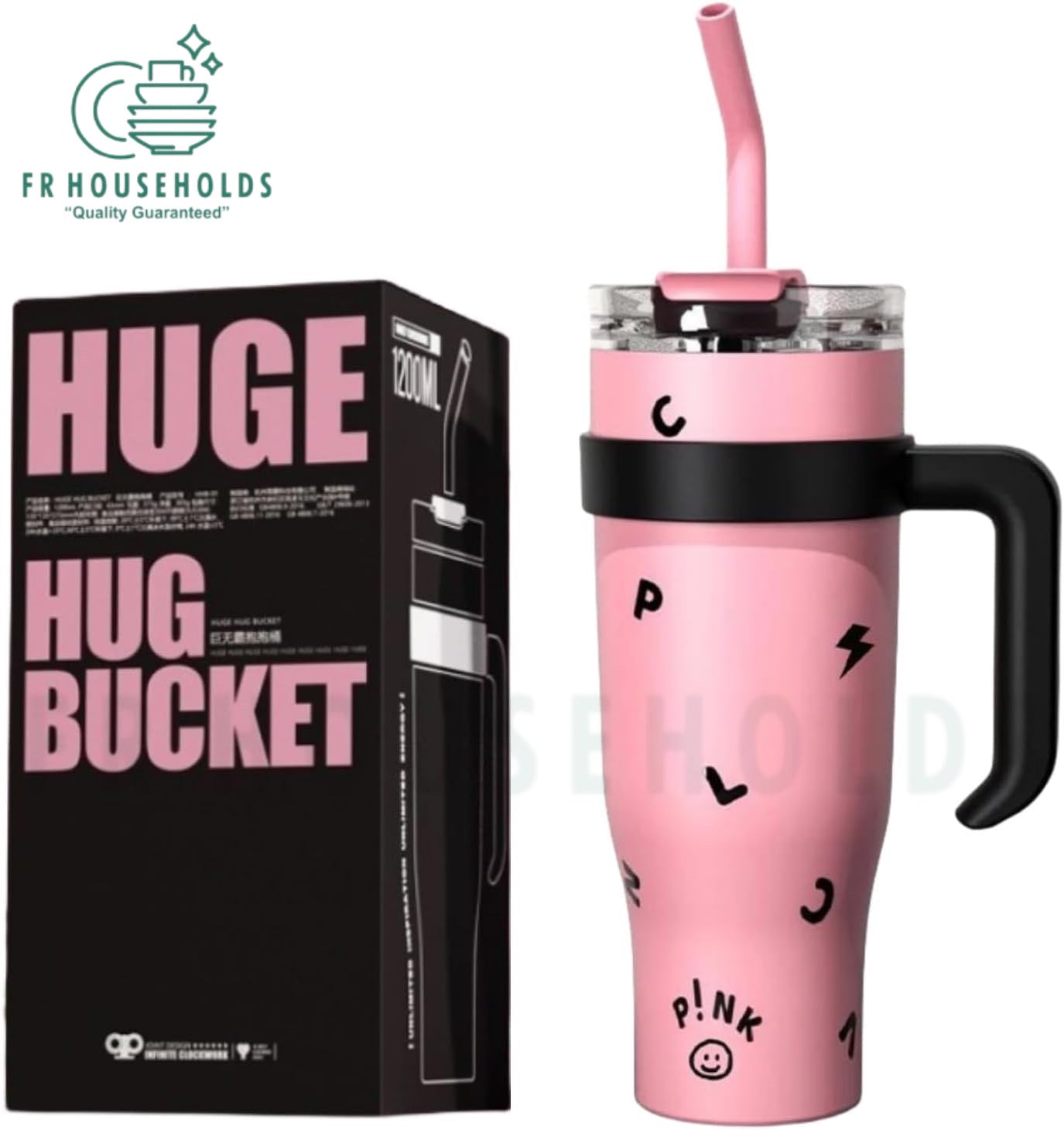 40oz Stylish Stainless Steel Tumbler with Steel Straw