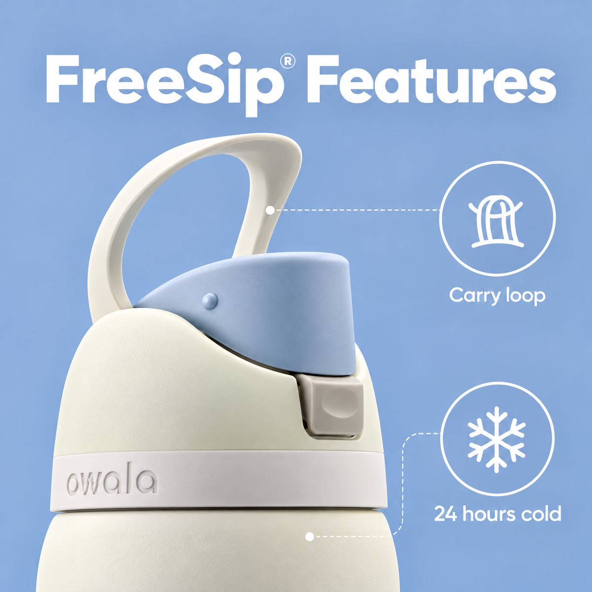 Owala FreeSip® Water Bottle - 32oz | Snoopy Peanuts