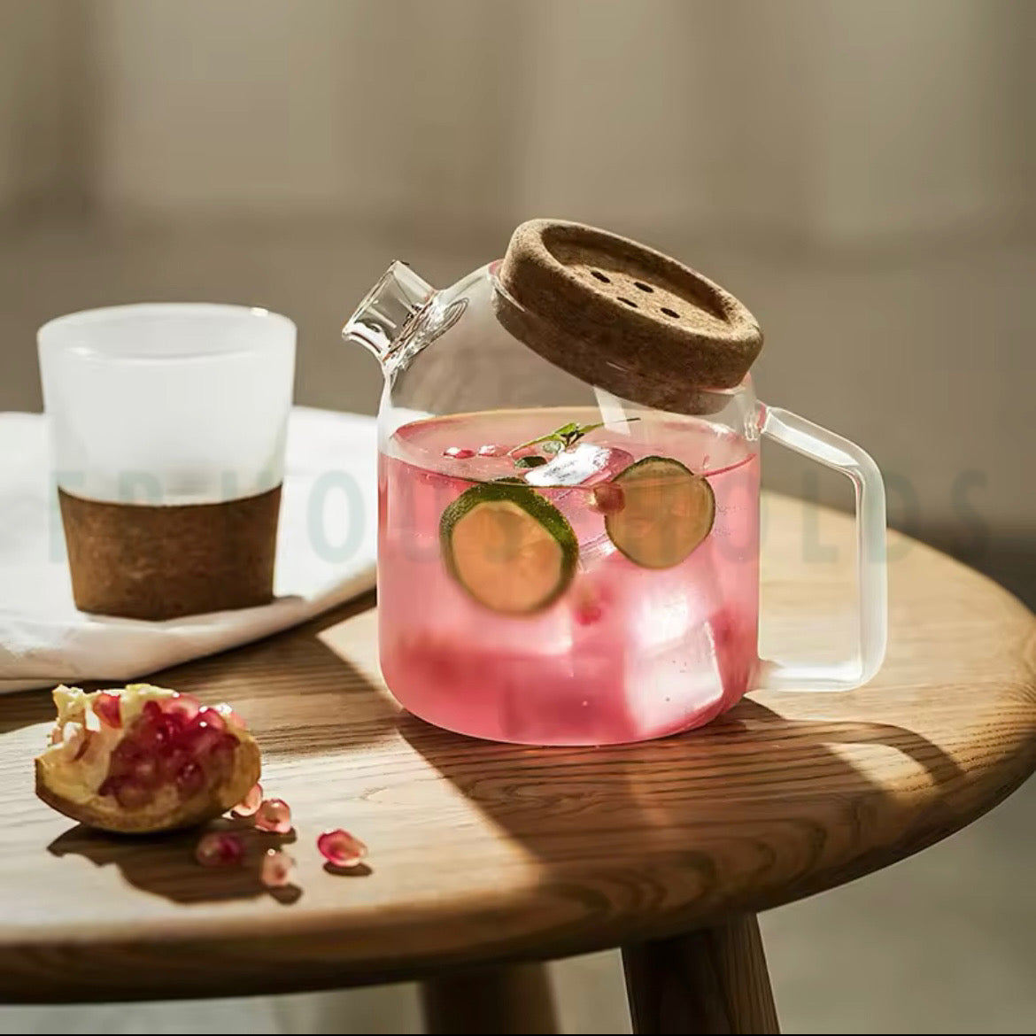 Nordic Borosilicate Glass Teapot with Wood Lid | 800ml - 1200ml - 1800ml