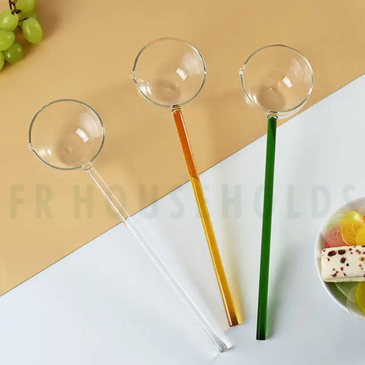 Heat-Resistant Borosilicate Glass Tadka Spoon | Ladle