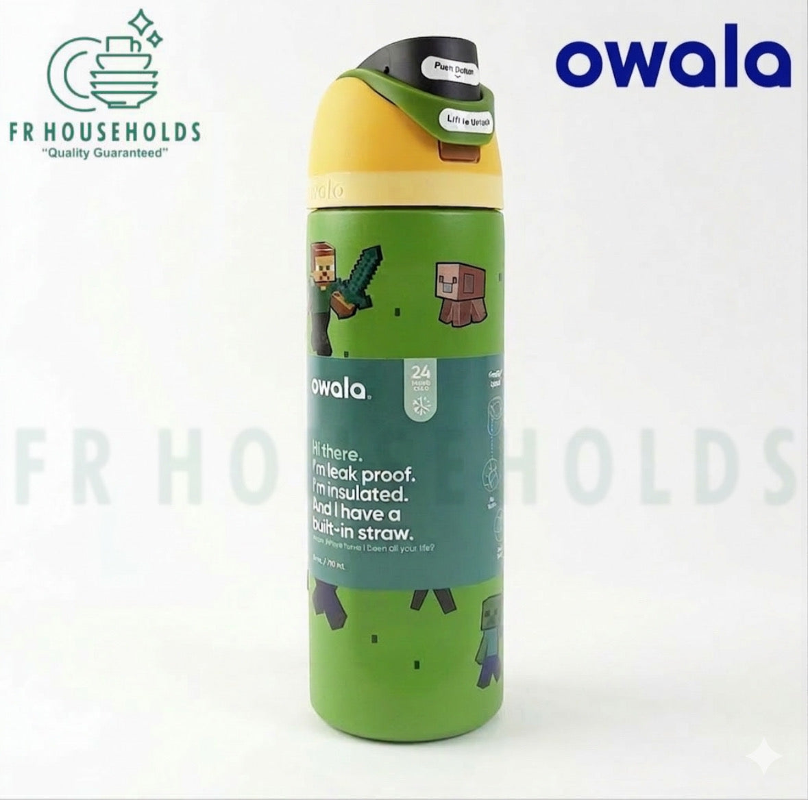 Owala FreeSip® Water Bottle - 32oz | Minecraft