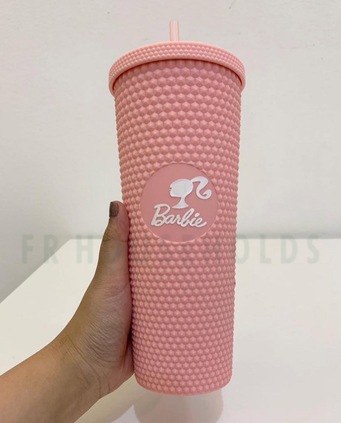 Acrylic Barbie Theme Tumbler with Straw | 2pcs Set | 700 ML | Airtight & Leakproof | Secure Cap | Pink Color | Box Packing