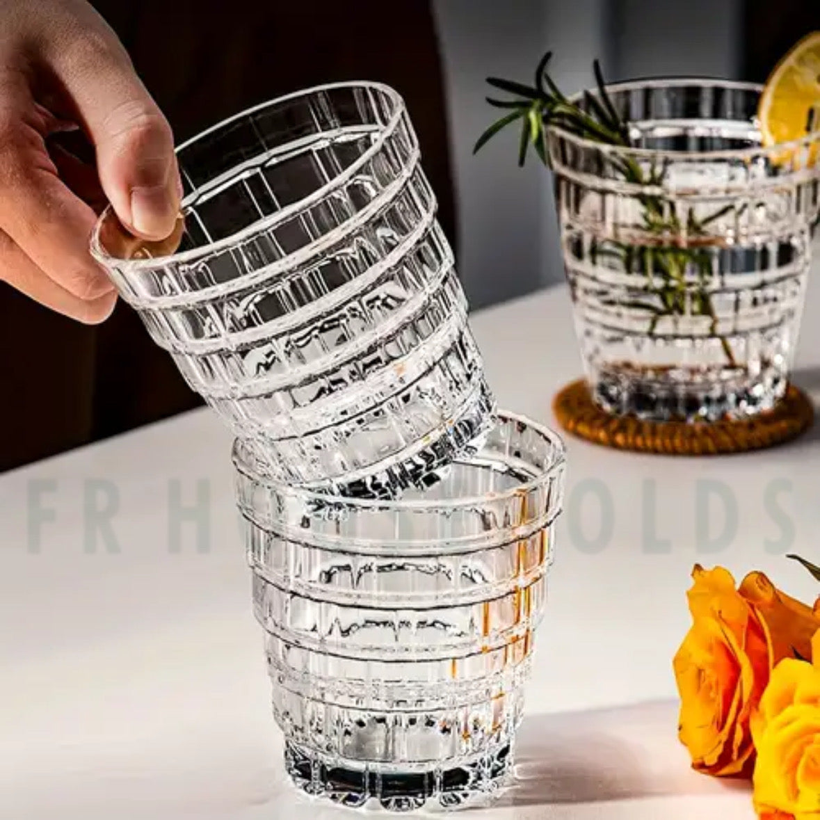 285ml Artistic Routine Use Drink Glasses – Style Meets Everyday Functionality