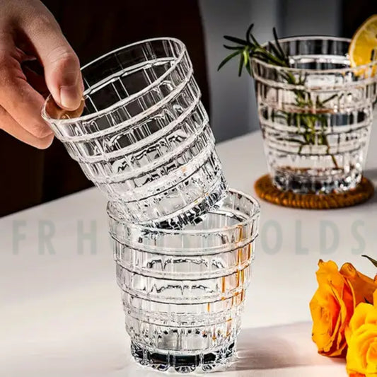 285ml Artistic Routine Use Drink Glasses – Style Meets Everyday Functionality