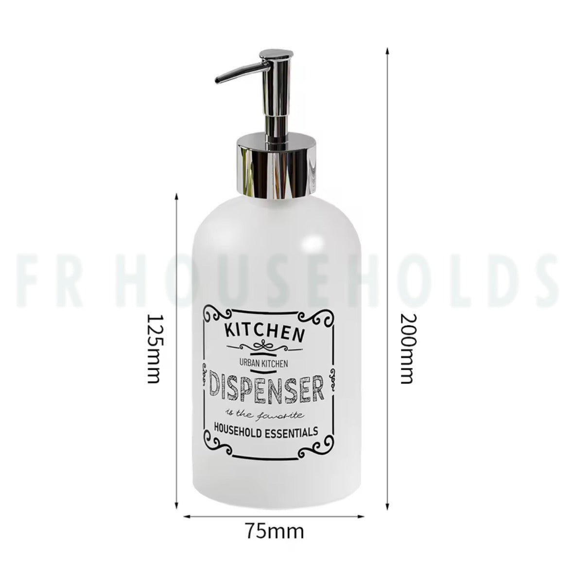 Elegant Frost Glass Soap & Lotion Dispenser – Modern Stylish Design