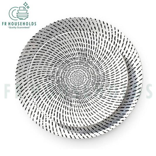 Elite Class Stoneware Self Engraved Plates – Luxury Dining Collection - 1pcs