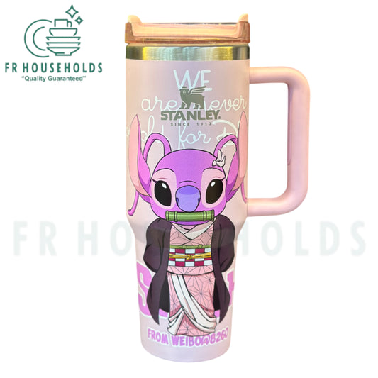 The Stanley x Stitch Special Edition 40 oz H2.0 FlowState™ Quencher Tumbler - (Pink)