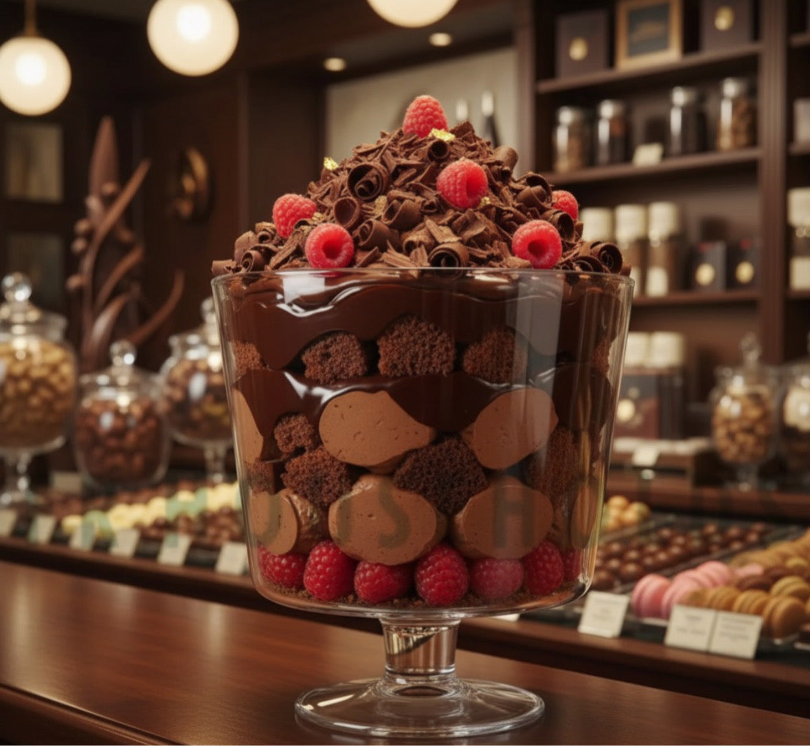 4 Liters Premium Crystal Glass Trifle Bowl | Large Dessert Bowl for Trifle, Fruit Salad, Pudding & Layered Desserts