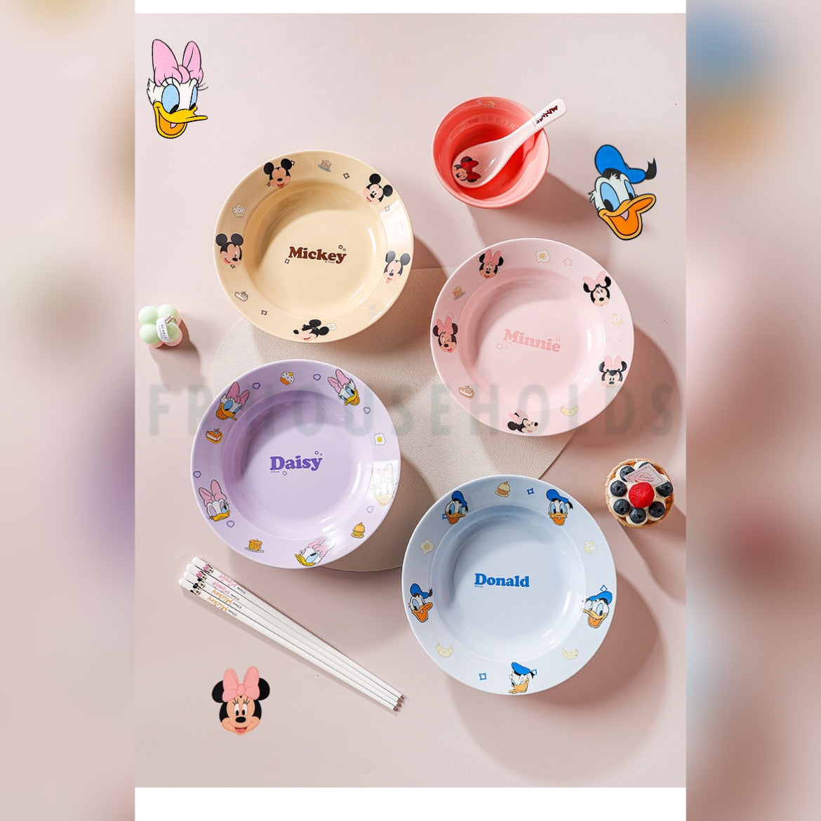 WALT DISNEY Mickey & Friends Dinnerware Set Meal Set - 6pcs | Minnie Mouse