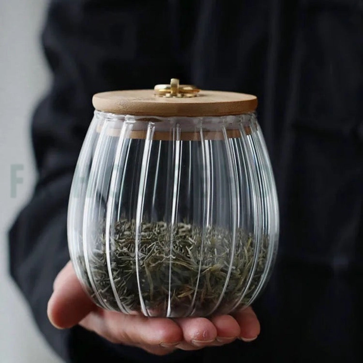 Borosilicate Glass Fluted Snack Jars - Pumpkin shape