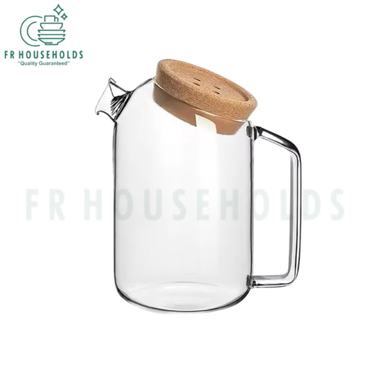 Nordic Borosilicate Glass Teapot with Wood Lid | 800ml - 1200ml - 1800ml