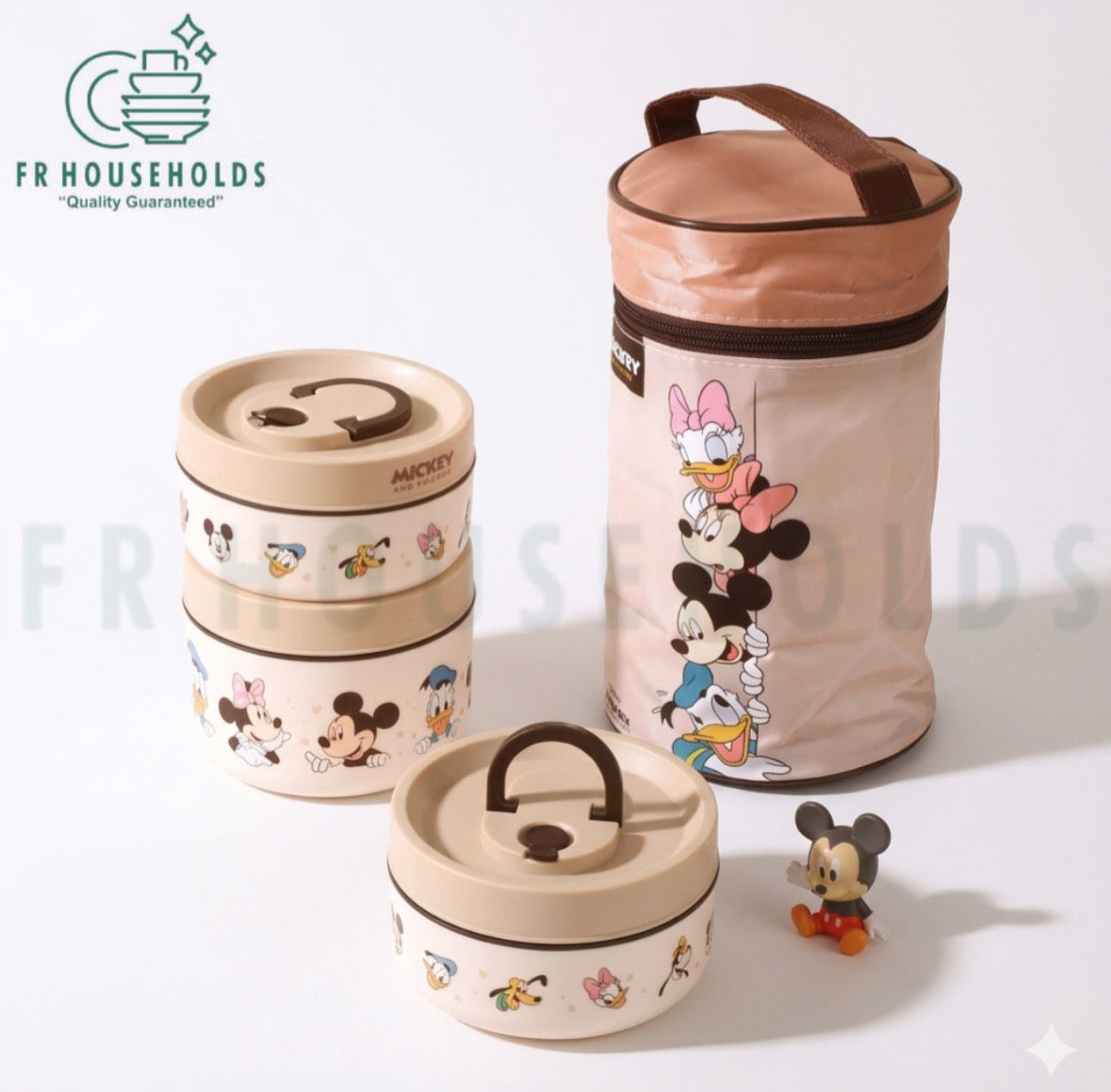 Disney Mickey & Freinds Lunch Box Set with Insulated Carry Bag – Cute Mickey & Friends Food Storage
