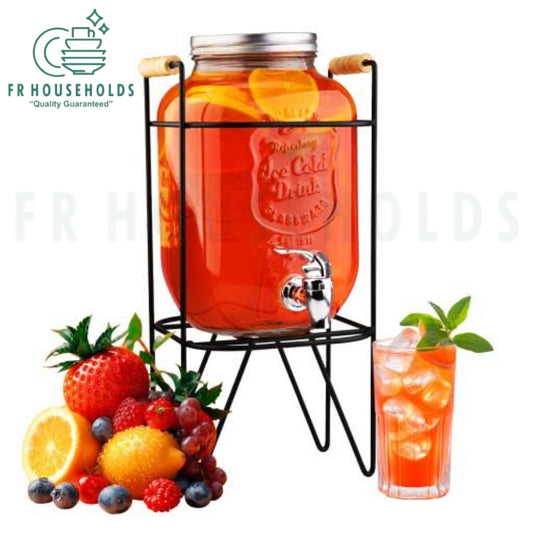 YORKSHIRE Beverage Dispenser With Metal Stand - 8ltrs